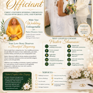 Wedding Officiant Services – Pastor Shannon Amos